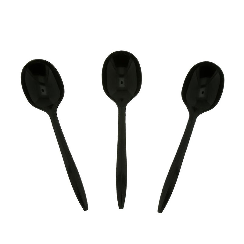 CUTLERY MEDIUM BLACK PP SOUP SPOON 1000/
