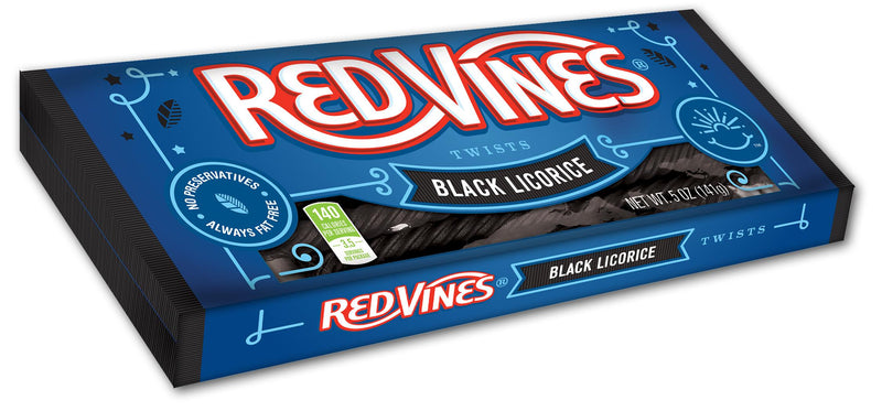 RED VINES BLACK TWISTS BOX 5 OZ