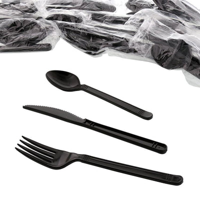 3 PIECE CUTLERY KIT BLACK PP HVY 250/CS