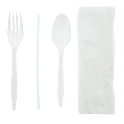 CUTLERY SCHOOL MEAL KIT WHITE PP 500/CS
