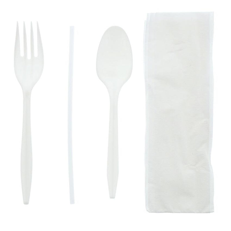 CUTLERY SCHOOL MEAL KIT WHITE PP 500/CS