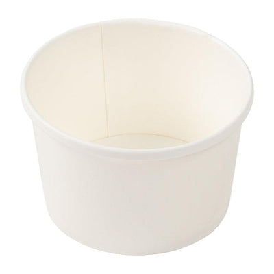 8 OZ WHITE PAPER FOOD CONTAINER