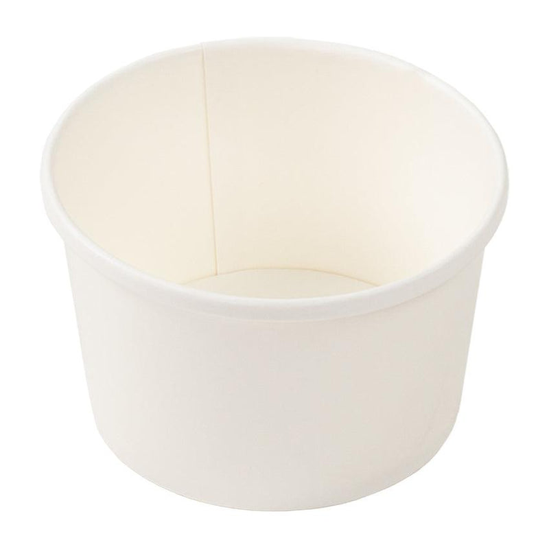8 OZ WHITE PAPER FOOD CONTAINER