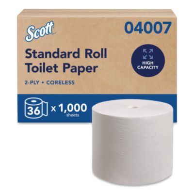 SCOTT CORELESS BATH TISSUE 36/1000' CS