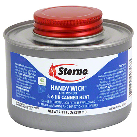 STERNO CHAFING FUEL 6 HR BURN 24/7.11 OZ
