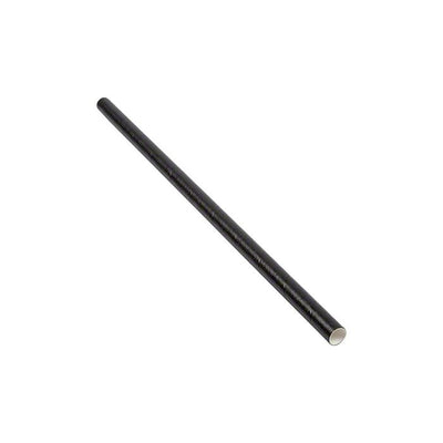 PW 5.75" BLK UNWRAPPED PAPER STRAW 4000/