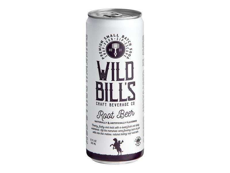 WILD BILLS ROOT BEER SODA 12/12 OZ