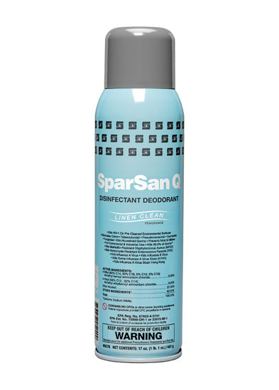 SPARSAN Q DISINF DEODORANT AEROSOL 17 OZ