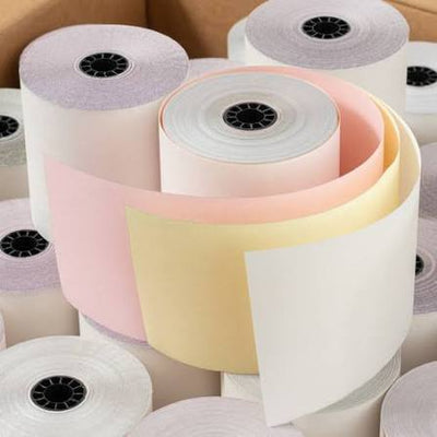 CARBONLESS 3"X65' 3 PLY WHT/YLW/PNK 50/C