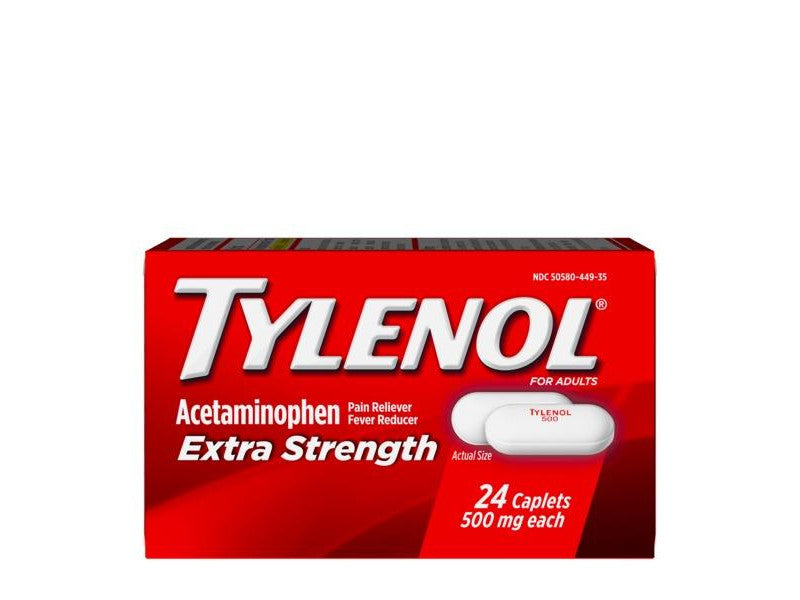TYLENOL EX-STRENGTH CAPLET 24/CT