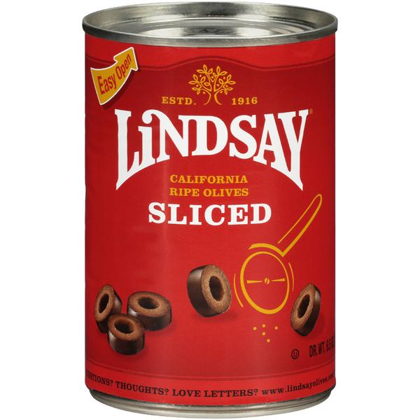LINDSAY CANNED SLICED OLIVES 12/6.5 OZ