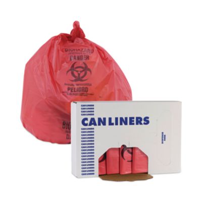 LINER 24X32 1.3 MIL 16 GAL RED 250/CS
