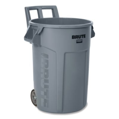 VENTED WHEELED BRUTE CONTAINER 32GAL GRY