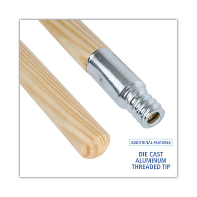 WOOD HANDLE STEEL THREADED TIP