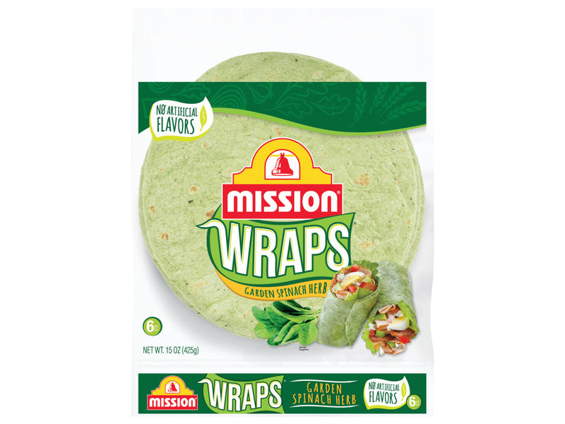 WRAP 10" SPINACH  6/CT