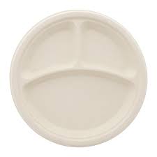 MOLDED FIBER PLATE 3-COMP 10.25" 500/CT