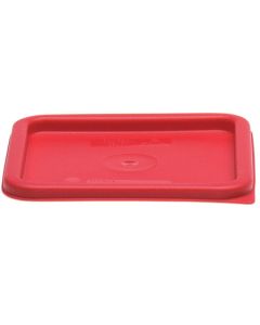 CAMBRO 8QT SQUARE RED LIDS 6/CS