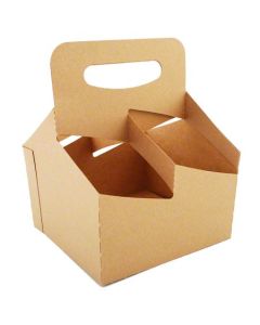 PAPER 4-CUP DRINK CARRIER  W/HDL 250/CS