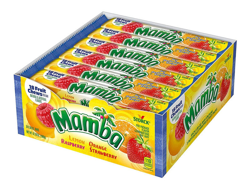MAMBA SOFT FRUIT CHEWS   24/2.8 OZ