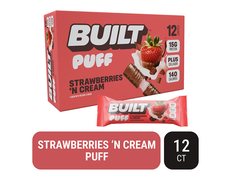 BUILT BAR STRAWBRRY/CREAM PUFF 12/1.41