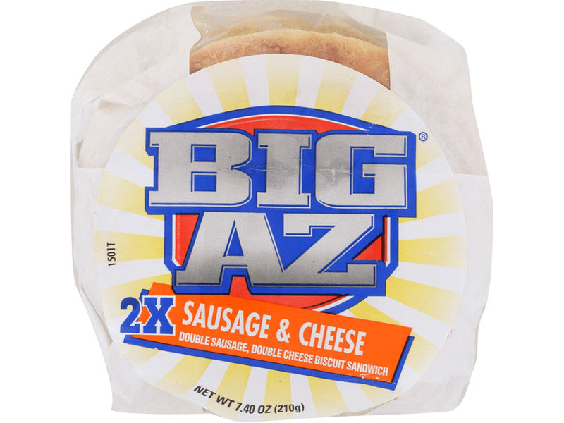 BIG AZ DOUBLE SAUSG CHEESE BISCUIT 7.5OZ