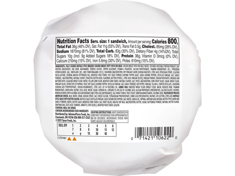 BIG AZ SPICY CHICKEN & CHEESE 10.2 OZ
