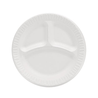DART 9" WHITE FOAM 3 COMP PLATE 500/CS