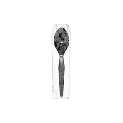 CUTLERY IND WRAPPED BLACK SPOON 1000/CS