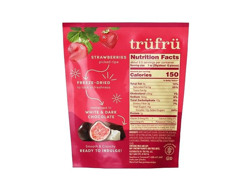 TRU FRU DRIED STRBRY DRK CHO 12/1.7OZ
