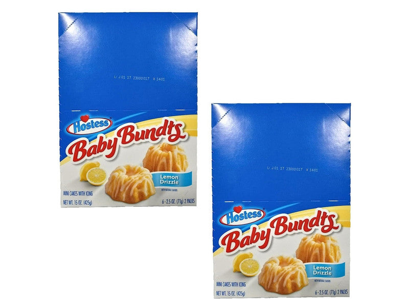 HOSTESS BABY BUNT CAKE LEMON DRIZZLE 6CT