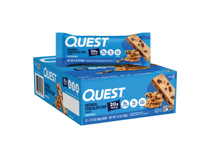 QUEST BAR OATMEAL CHOC CHIP 12/CT