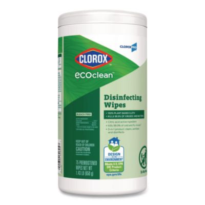 CLOROX ECOCLEAN DISINFECT WIPE 6/75 CT