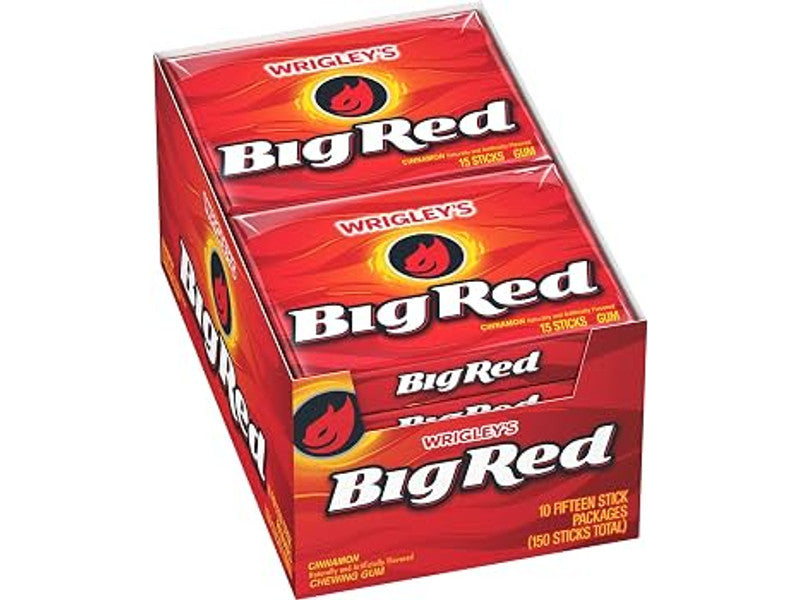 WRIGLEYS PLENTY/PACK BIG RED 10/15 PK