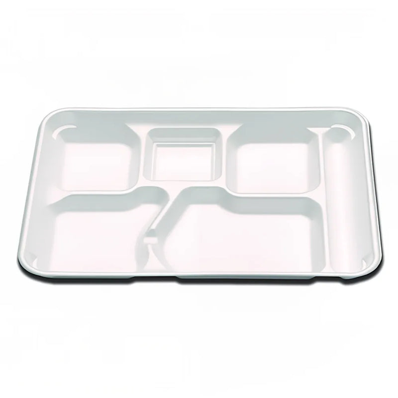 5C FOAM SCHOOL LUNCH TRAY WHT 500