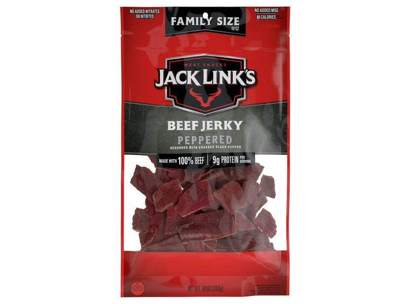 JACK LINKS PEPPERED JERKY 10 OZ