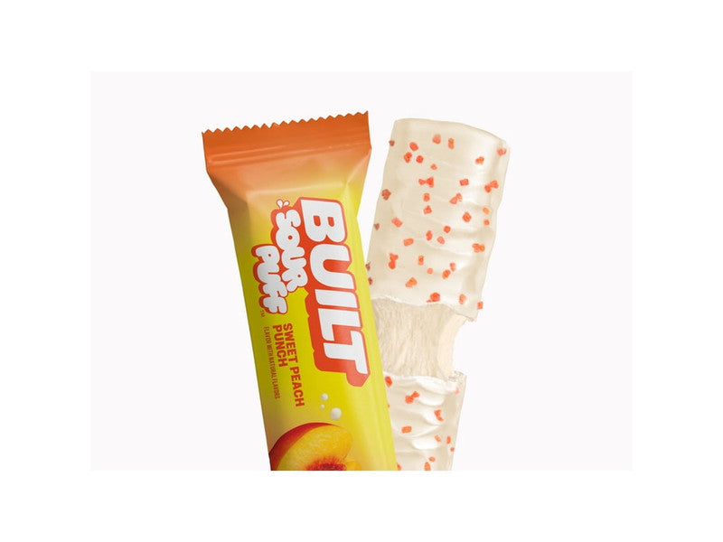 BUILT BAR SOUR PUFF SWT PEACH 12/1.45 OZ