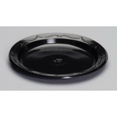 GENPAK 9" BLACK PLASTIC PLATE 400/CS