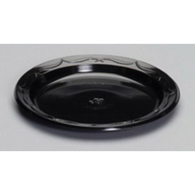 GENPAK 9" BLACK PLASTIC PLATE 400/CS