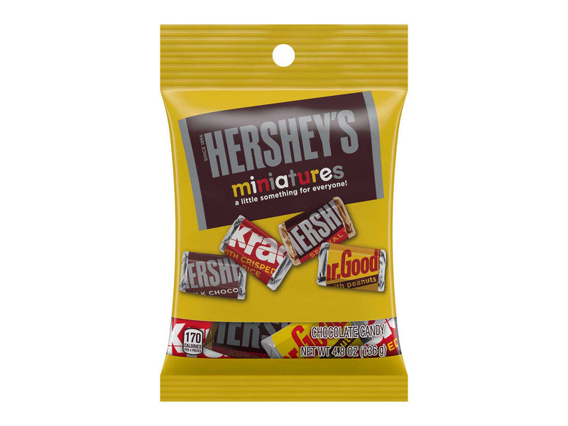 PEG BAG HERSHEY'S MINIATURES 4.8 OZ