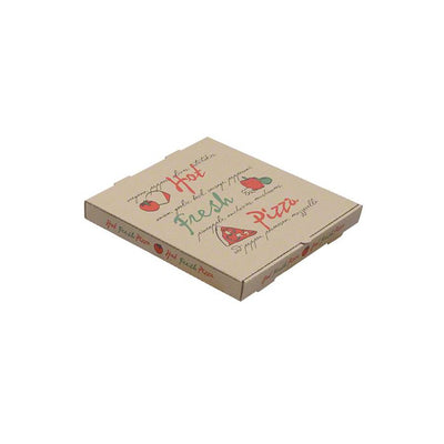 16" BROWN PIZZA BOX WITH DESIGN 50/CS