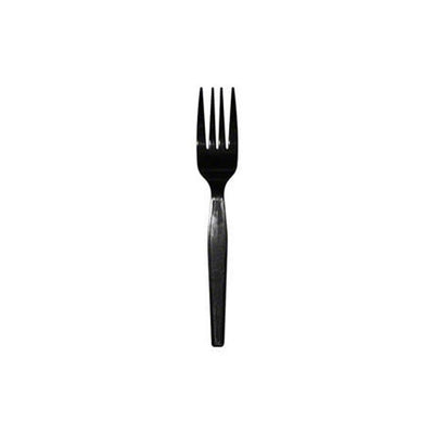 CUTLERY MID HEAVY BLACK PS FORK 1000/CS