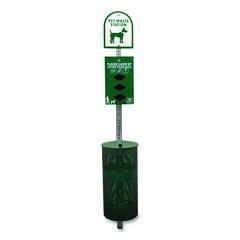 DOG WASTE STATION, 12 GAL, OPEN TOP