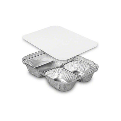 OBLONG 3 COMP ALUMINUM TRAY COMBO 250/CS