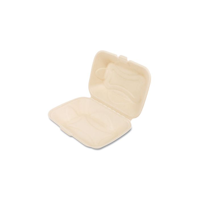 BAGASSE HOAGIE HINGED CONTAINER 250/CN