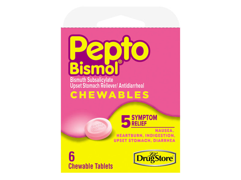 LIL DRUG PEPTO-BISMOL CHEW TAB 6/6 CT
