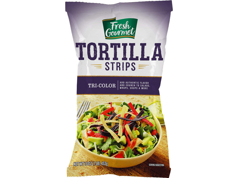 TRI-COLOR TORTILLA STRIPS 10/1LB