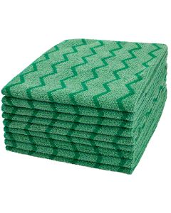 MICROFIBER GREEN CLOTHS 16X16 12/CS