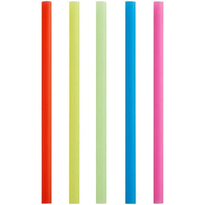 6" FAT NEON UNWRAPPED STRAWS 6/500 CS