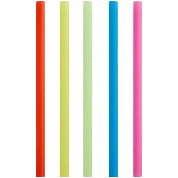6" FAT NEON UNWRAPPED STRAWS 6/500 CS