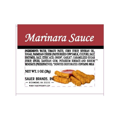 INDIVIDUAL MARINARA SAUCE 100/1 OZ
